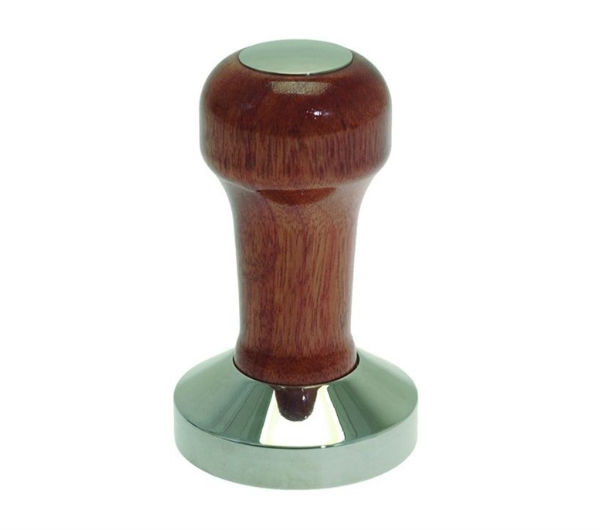 Tamper with classic wood handle 58mm - flat